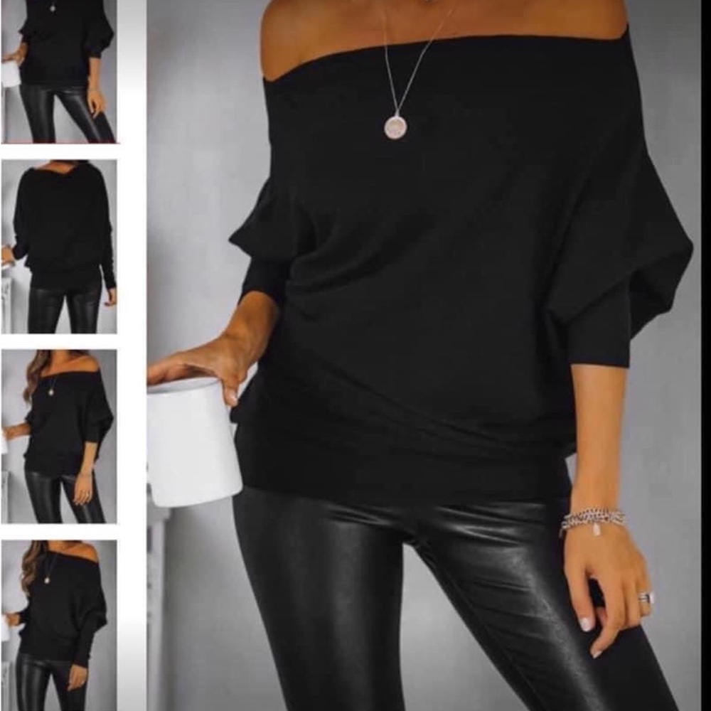 Black of the shoulder top